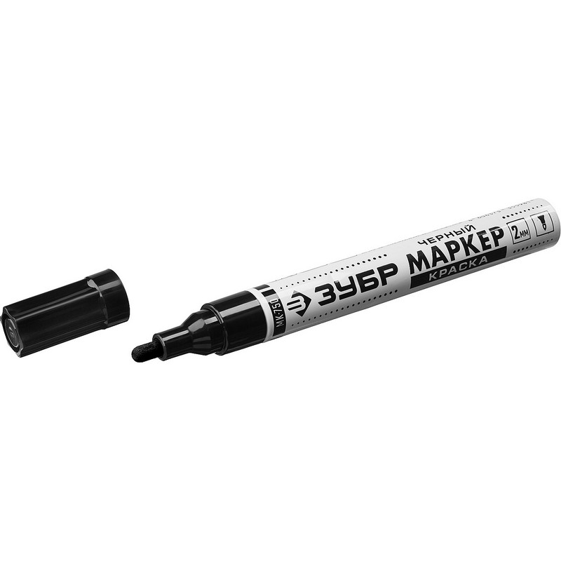 Маркер-краска ЗУБР МК-400, 2-4 мм, черный