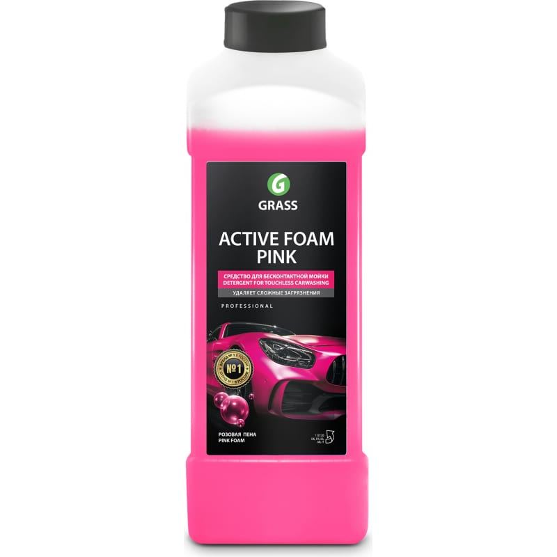 Автошампунь Grass Active Foam Pink, 1л, 113120