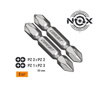 Набор бит COREBIT NOX SET2 2Х Pz2xPz2, Pz1xPz3-50, 2 шт., карта