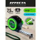Рулетка EFFECTA SNAP, автостоп, 7,5м / 25 мм