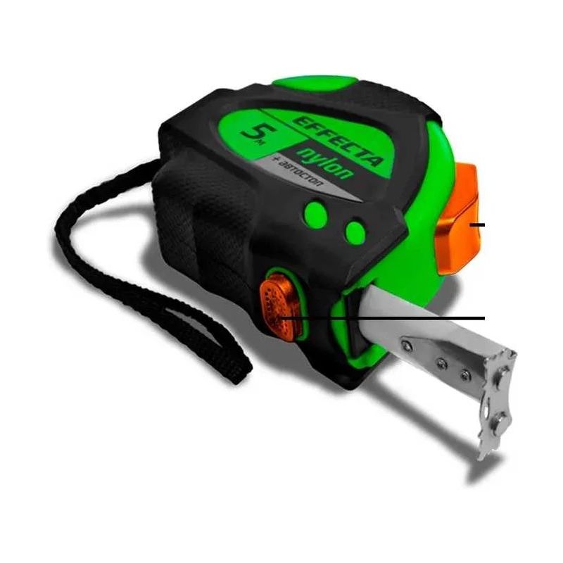 Рулетка EFFECTA Nylon -5м/19 мм с магнитом, автостопом, лентой нейлон Рулетка EFFECTA Nylon -5м/19 мм с магнитом, автостопом, лентой нейлон