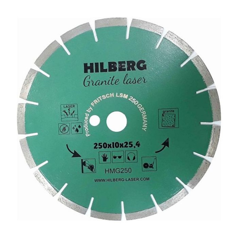 Диск алмазный Hilberg Granite Laser HMG250, 250 мм