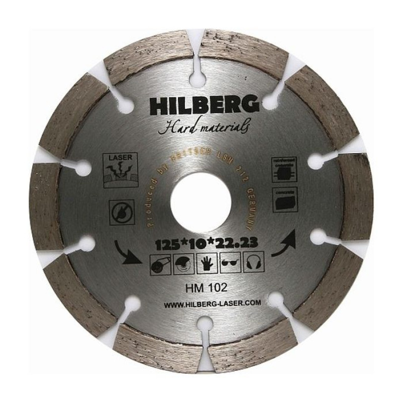 Диск алмазный Hilberg Hard Materials Laser HM102, 125 мм