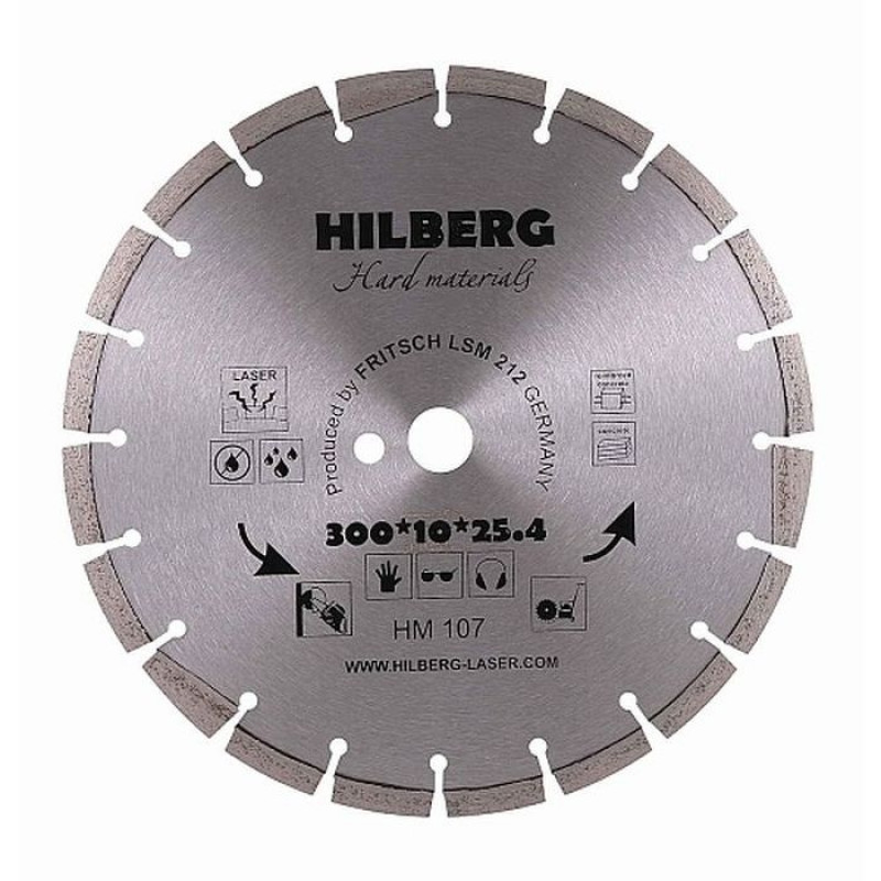 Диск алмазный Hilberg Hard Materials Laser HM107, 300 мм