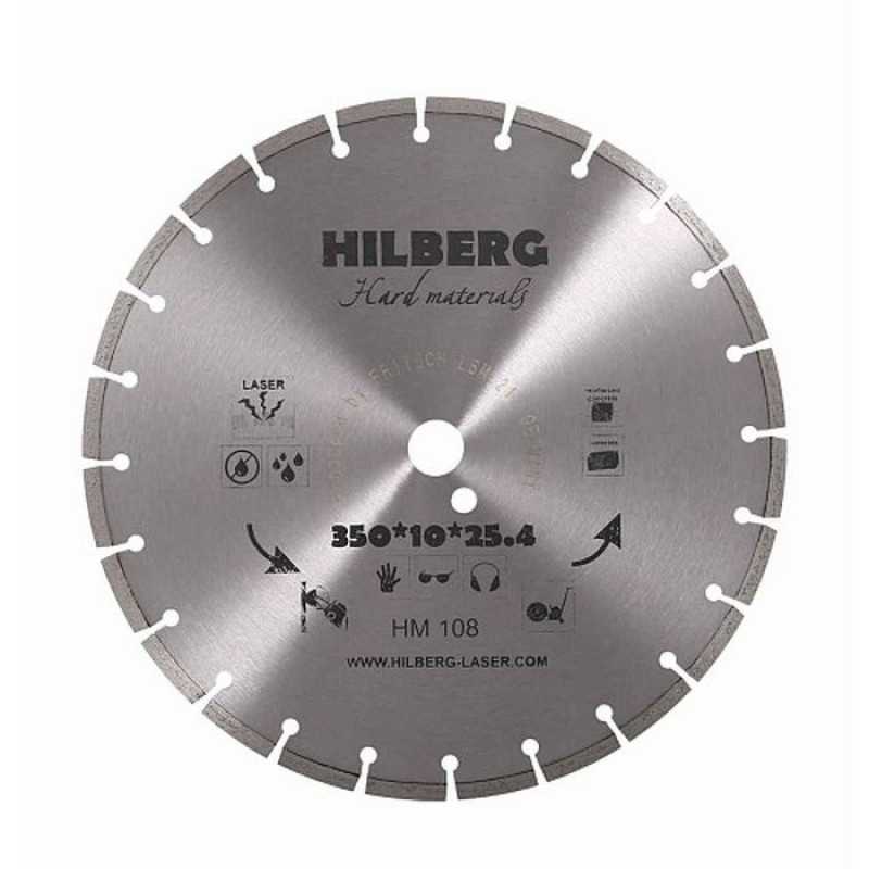 Диск алмазный Hilberg Hard Materials Laser HM108, 350 мм