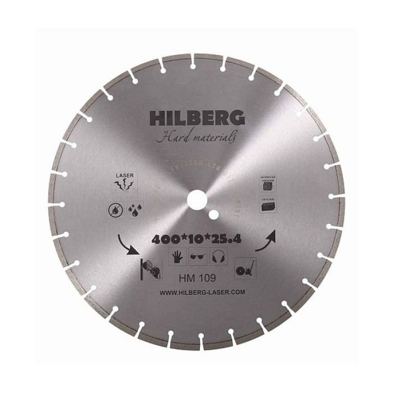 Диск алмазный Hilberg Hard Materials Laser HM109, 400 мм