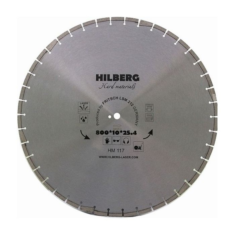 Диск алмазный Hilberg Hard Materials Laser HM117, 800 мм