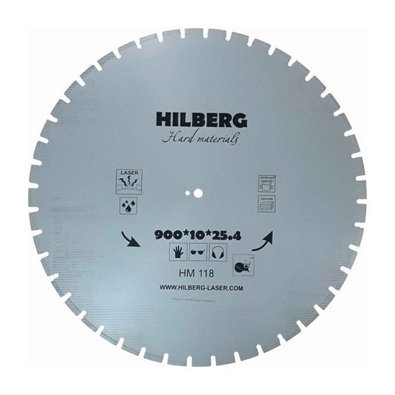 Диск алмазный Hilberg Hard Materials Laser HM118, 900 мм Диск алмазный Hilberg Hard Materials Laser HM118, 900 мм