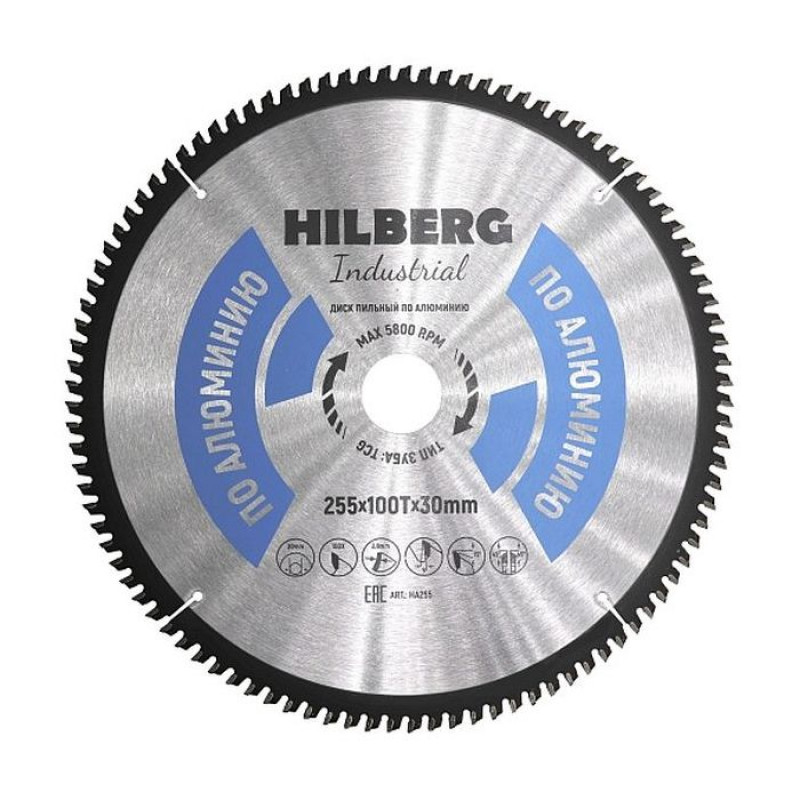 Диск пильный Hilberg Industrial Алюминий HA255, 255 мм