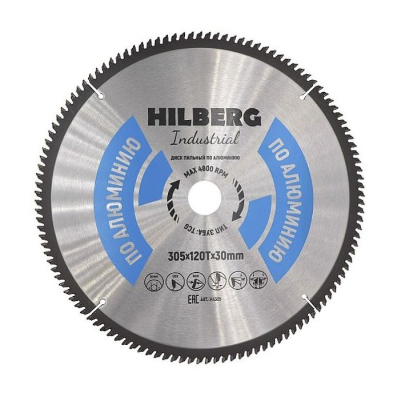 Диск пильный Hilberg Industrial Алюминий HA305, 305 мм