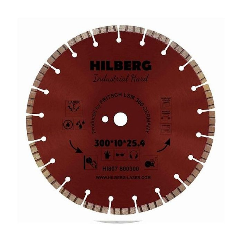 Диск алмазный Hilberg Industrial Hard HI807, 300 мм
