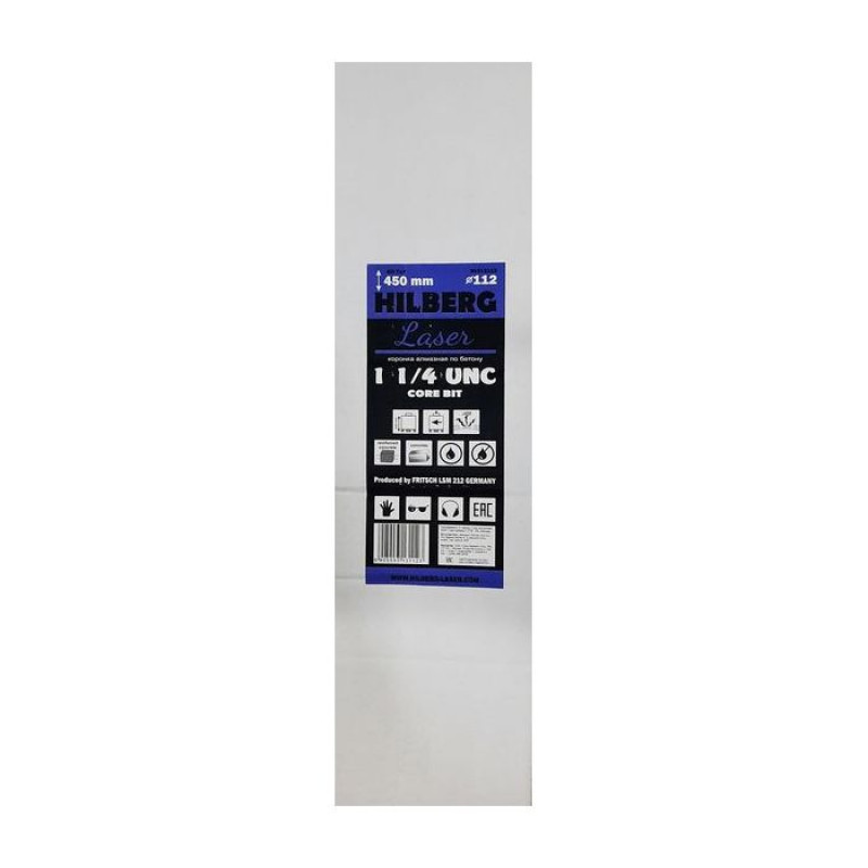 Коронка алмазная Hilberg Laser 1 1/4 UNC HD714, 112 мм Коронка алмазная Hilberg Laser 1 1/4 UNC HD714, 112 мм