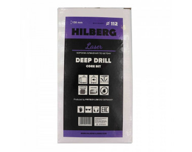 Коронка алмазная Hilberg Laser Deep Drill HD311, 112 мм Коронка алмазная Hilberg Laser Deep Drill HD311, 112 мм