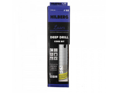 Коронка алмазная Hilberg Laser Deep Drill HD352, 52 мм