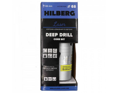 Коронка алмазная Hilberg Laser Deep Drill HD368, 68 мм Коронка алмазная Hilberg Laser Deep Drill HD368, 68 мм