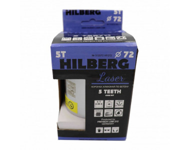 Коронка алмазная Hilberg Laser Five Teeth HP272, 72 мм Коронка алмазная Hilberg Laser Five Teeth HP272, 72 мм