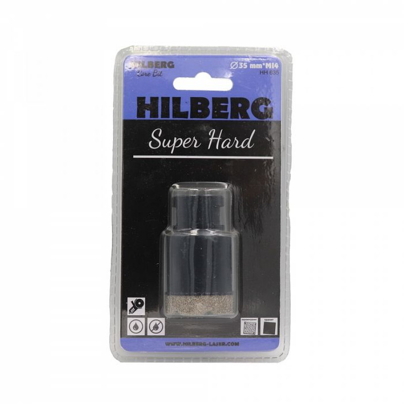 Коронка алмазная Hilberg Super Hard HH635, 35 мм