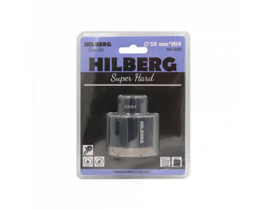 Коронка алмазная Hilberg Super Hard HH650, 50 мм