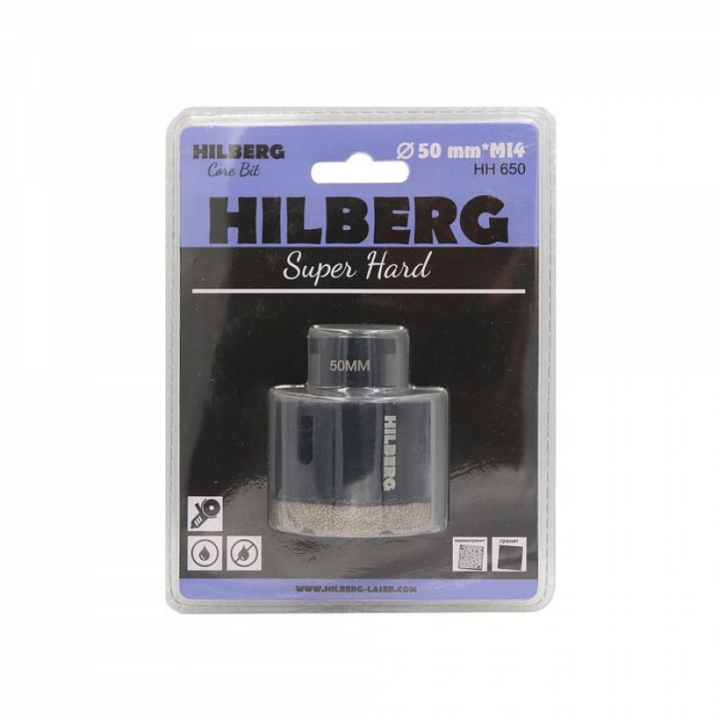 Коронка алмазная Hilberg Super Hard HH650, 50 мм