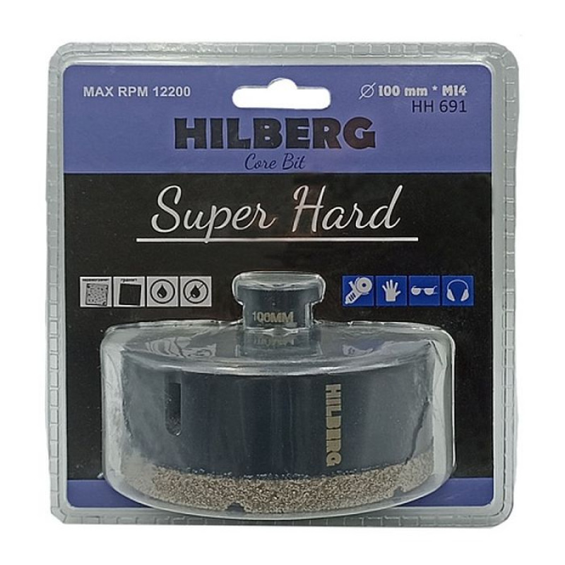 Коронка алмазная Hilberg Super Hard HH691, 100 мм