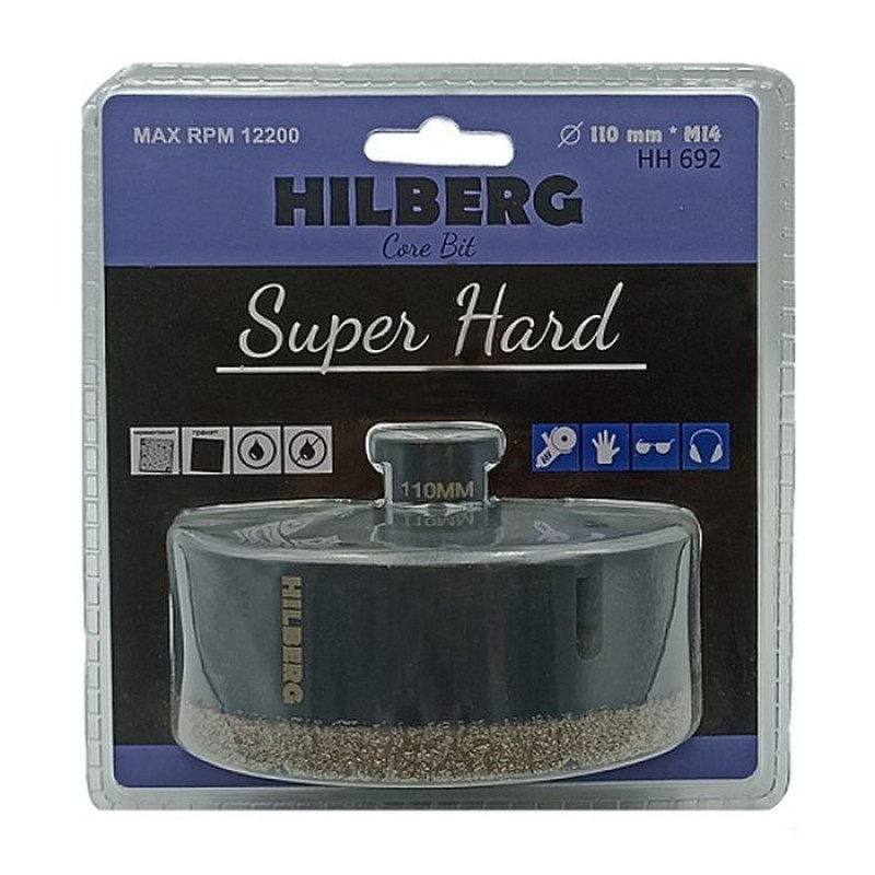 Коронка алмазная Hilberg Super Hard HH692, 110 мм