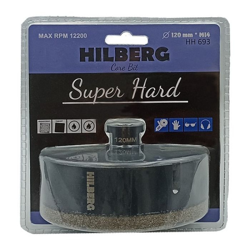 Коронка алмазная Hilberg Super Hard HH693, 120 мм