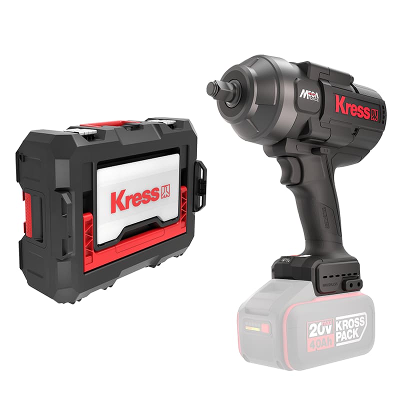 Гайковерт аккумуляторный бесщеточный KRESS KU33.91, 20В, 1/2", 1300 Нм, без АКБ и ЗУ, кейс Гайковерт аккумуляторный бесщеточный KRESS KU33.91, 20В, 1/2", 1300 Нм, без АКБ и ЗУ, кейс