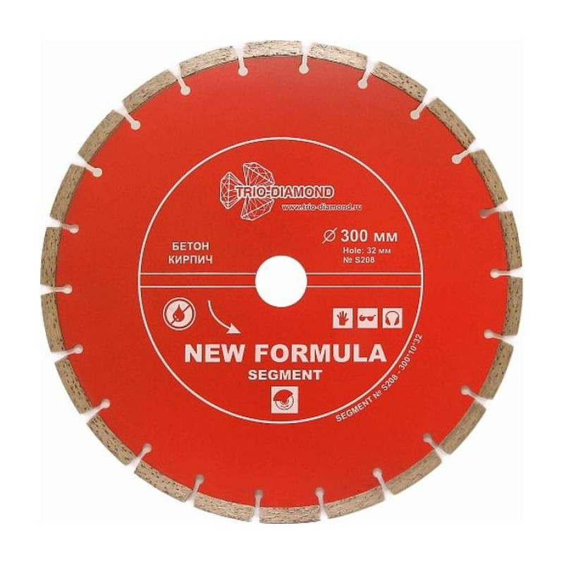 Диск алмазный Trio-Diamond New Formula Segment S208, 300 мм Диск алмазный Trio-Diamond New Formula Segment S208, 300 мм