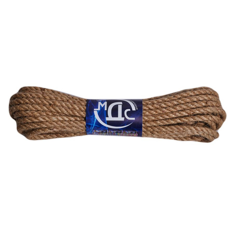 Канат джутовый кручёный 8 мм, 10 м