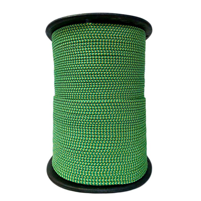 Шнур полипропиленовый плетеный 4 мм, 16-прядный, с сердечником, 300 м