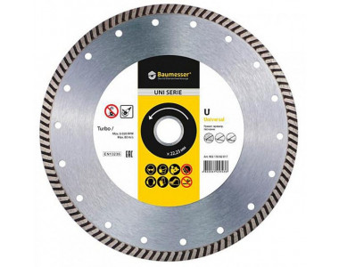 Круг алмазный Baumesser Turbo 1A1R 230*2.3*9*22.23 Universal