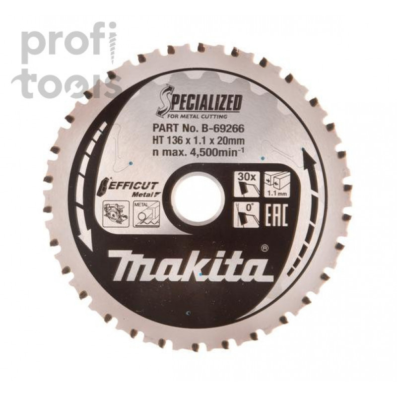 Пильный диск Makita EFFICUT по металлу 136х20х45Т