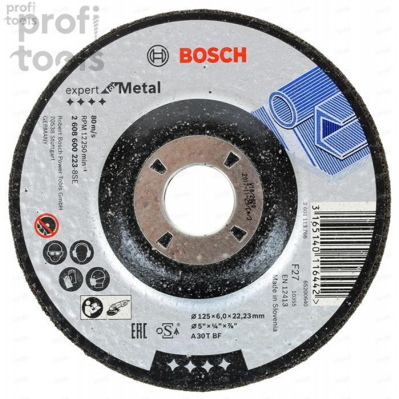 Круг шлифовальный по металлу 125х6х22,2 мм BOSCH Expert for Metal
