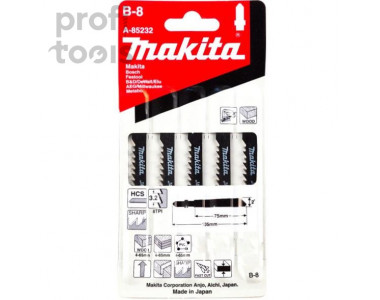 Лобзиковые пилки для дерева Makita B-8 Fast 75 мм, 5 шт [A-85232]
