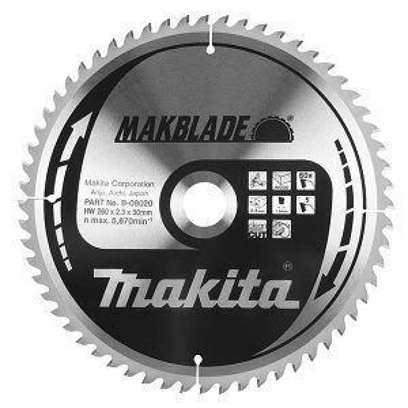 Пильный диск Makita MAKBLADE для дерева 260х30х1.8х80T