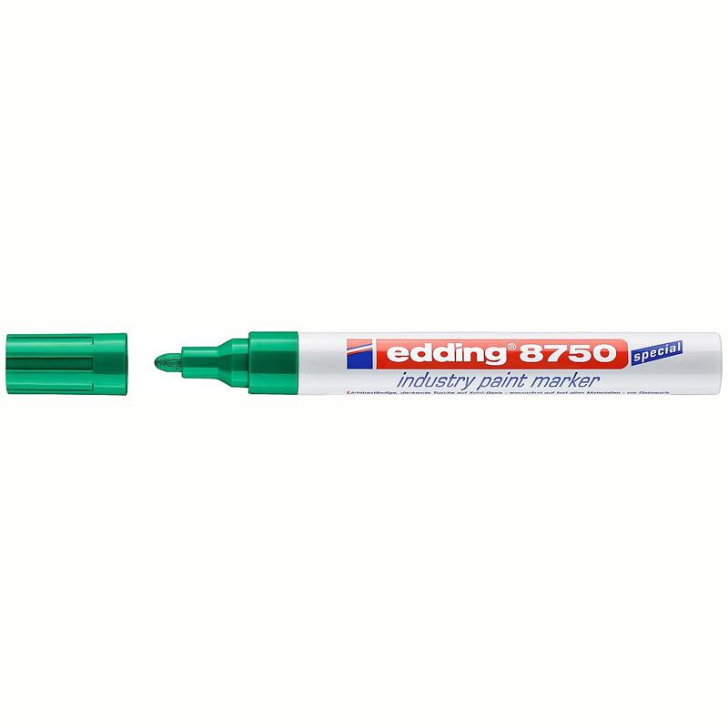 Маркер-краска для промышленной графики Edding 8750 зеленый 2-4мм