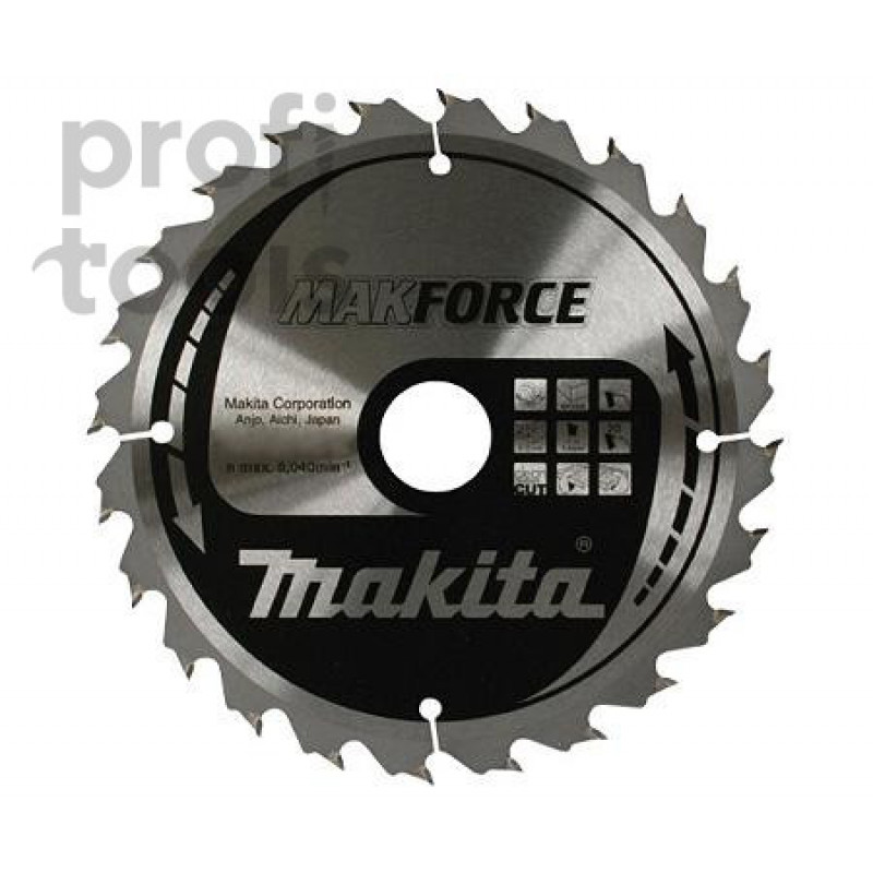 Пильный диск по дереву Makita MAKForce 190х30/20/15.88х1.4х60T