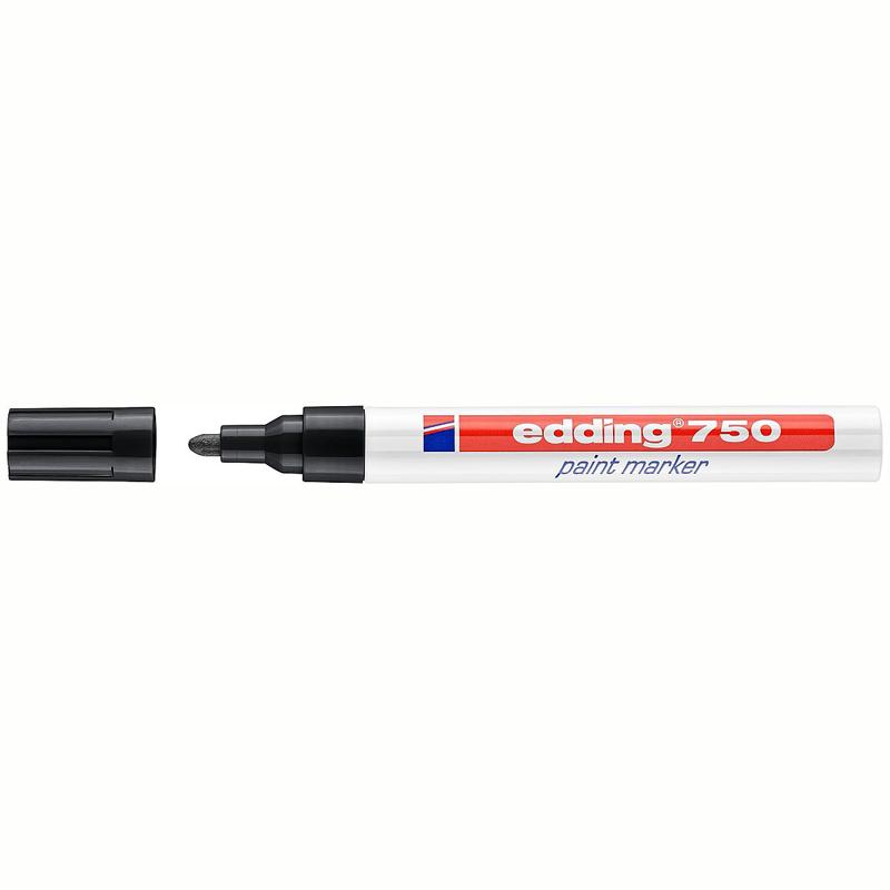 Маркер-краска Edding 750 черный 2-4мм