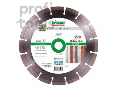 Круг алмазный DISTAR 1A1RSS/C3-H 230*2.6/1.8*10*22.23-16 Stone