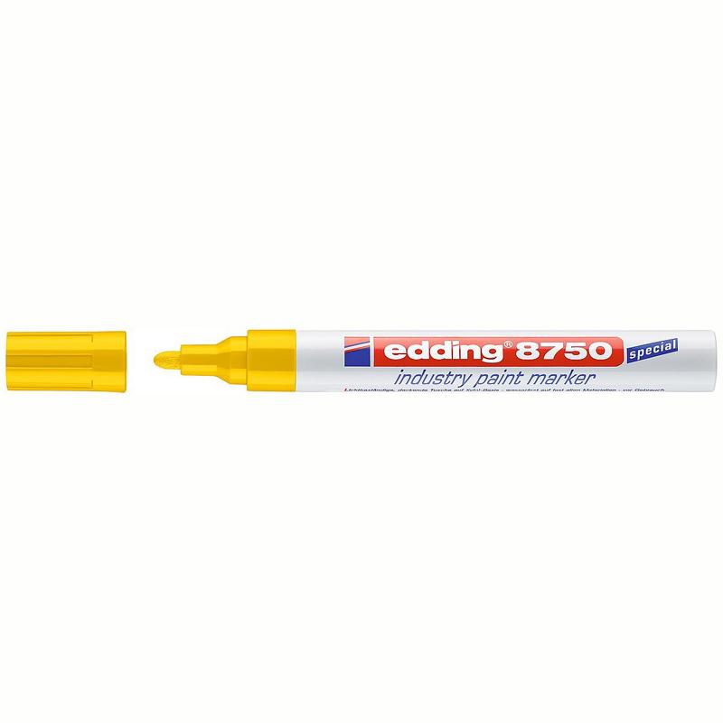 Маркер-краска для промышленной графики Edding 8750 желтый 2-4мм