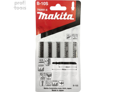 Лобзиковые пилки для дерева Makita B-10S Clean 65 мм, 5 шт [792691-8]