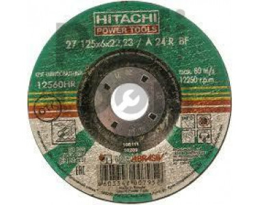 Круг шлифовальный по металлу Hitachi-Луга 27 (14A) 125x6x22.2