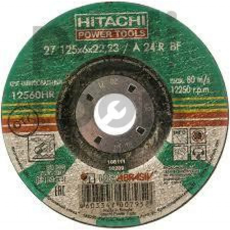 Круг шлифовальный по металлу Hitachi-Луга 27 (14A) 125x6x22.2