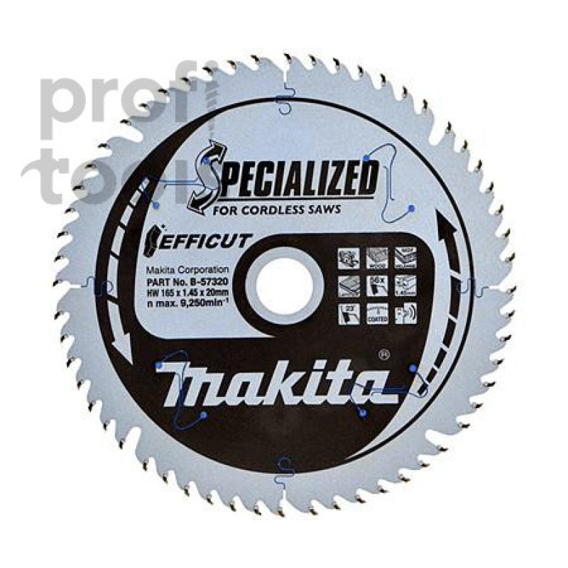 Пильный диск Makita EFFICUT по дереву 165х20х1.0х25Т