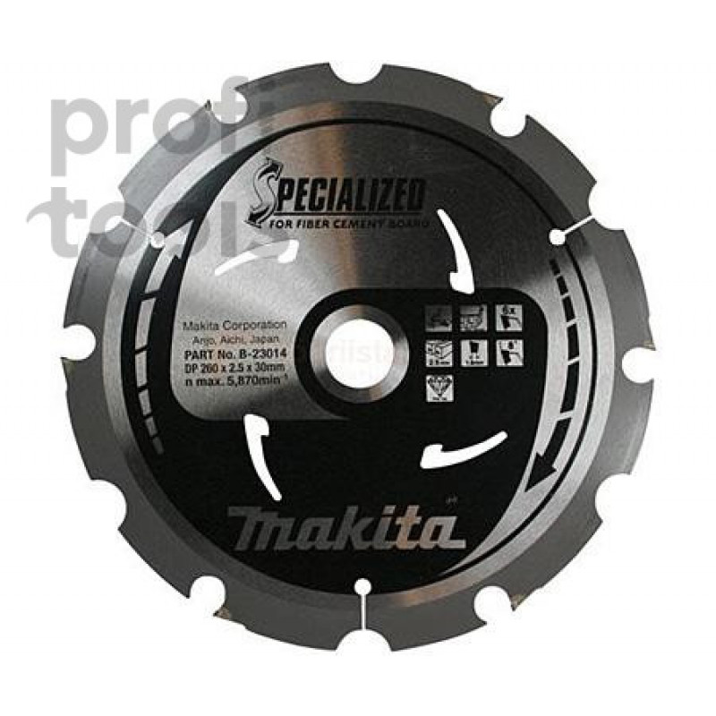 Пильный диск для ЦВП Makita Specialized 260х30х1.8х6T