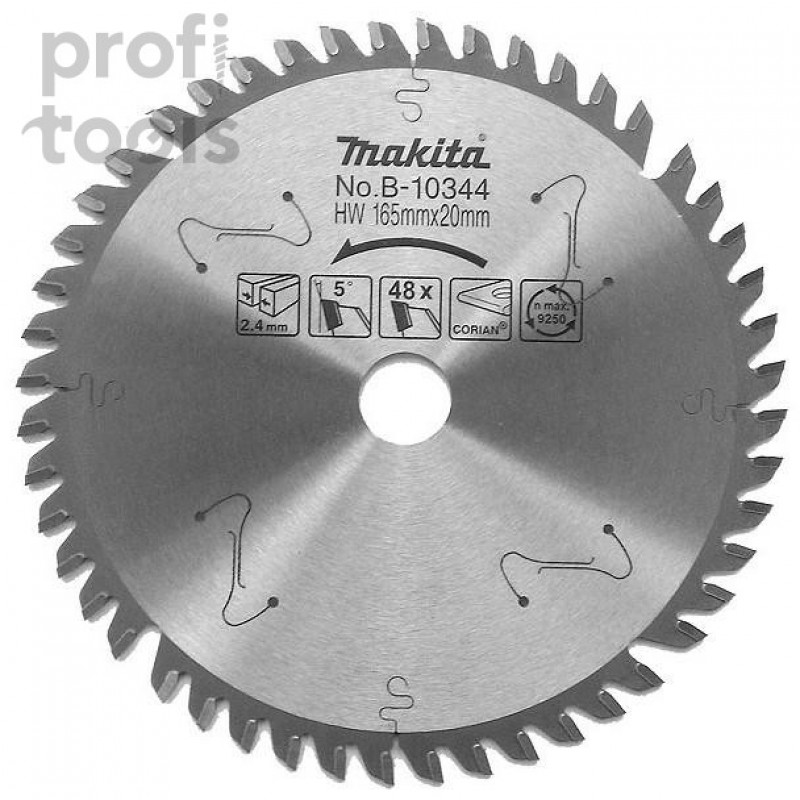 Пильный диск по композитному материалу Makita 165х20х1.7х48T