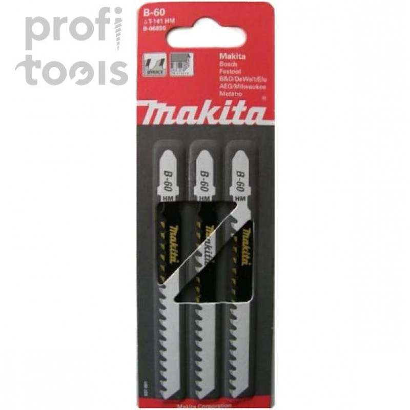Лобзиковые пилки для цементноволокнистых плит Makita B-60, 75 мм, 3 шт. [B-06890]