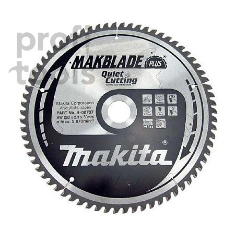 Пильный диск по дереву Makita MakBlade Plus 216х30х1.6х80T