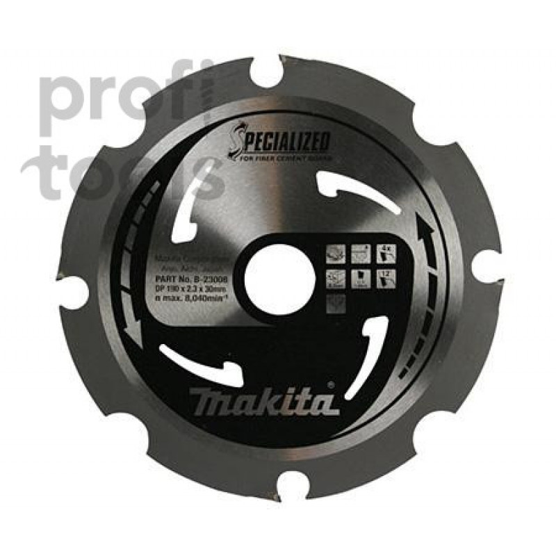 Пильный диск для ЦВП Makita Specialized 190х30х1.6х4T