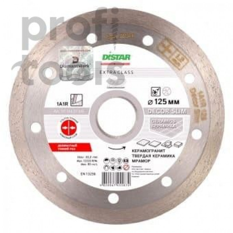 Круг алмазный DISTAR 1A1R 125*1,2*8*22,23 Decor Slim Круг алмазный DISTAR 1A1R 125*1,2*8*22,23 Decor Slim